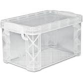 Advantus Storage Case, Snap-tight lid and handles keep contents (40307) | Snap-tight lid and handles keep contents secure | Stackable plastic box is perfect for organizing | Measures 4 x 6 Inches