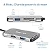 USB C Hub Ueznirn 6 in 1 USB Type c Hub Adapter with 4K HDMI Port, USB-C PD port, 2 USB 3.0 Ports and SD/TF Card Reader for Macbook Pro, Chromebook, USB Flash Drives and More USB C Devices