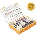 UTOOL 300pcs All-Purpose Rotary Tool Accessories Kit, Universal Fitment for DIY Woodworking, Cutting, Grinding, Sanding, Sharpening, Carving and Polishing
