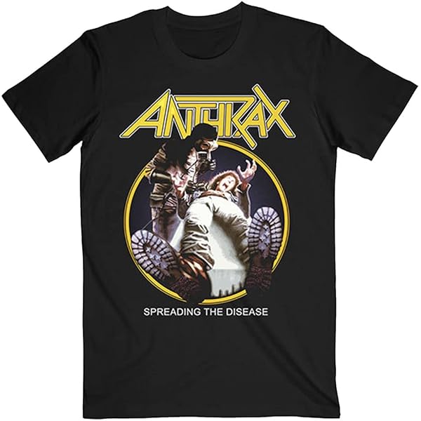 Anthrax Tシャツ XLサイズ Amazon.com: Anthrax T Shirt Spreading The Disease Vignette Logo