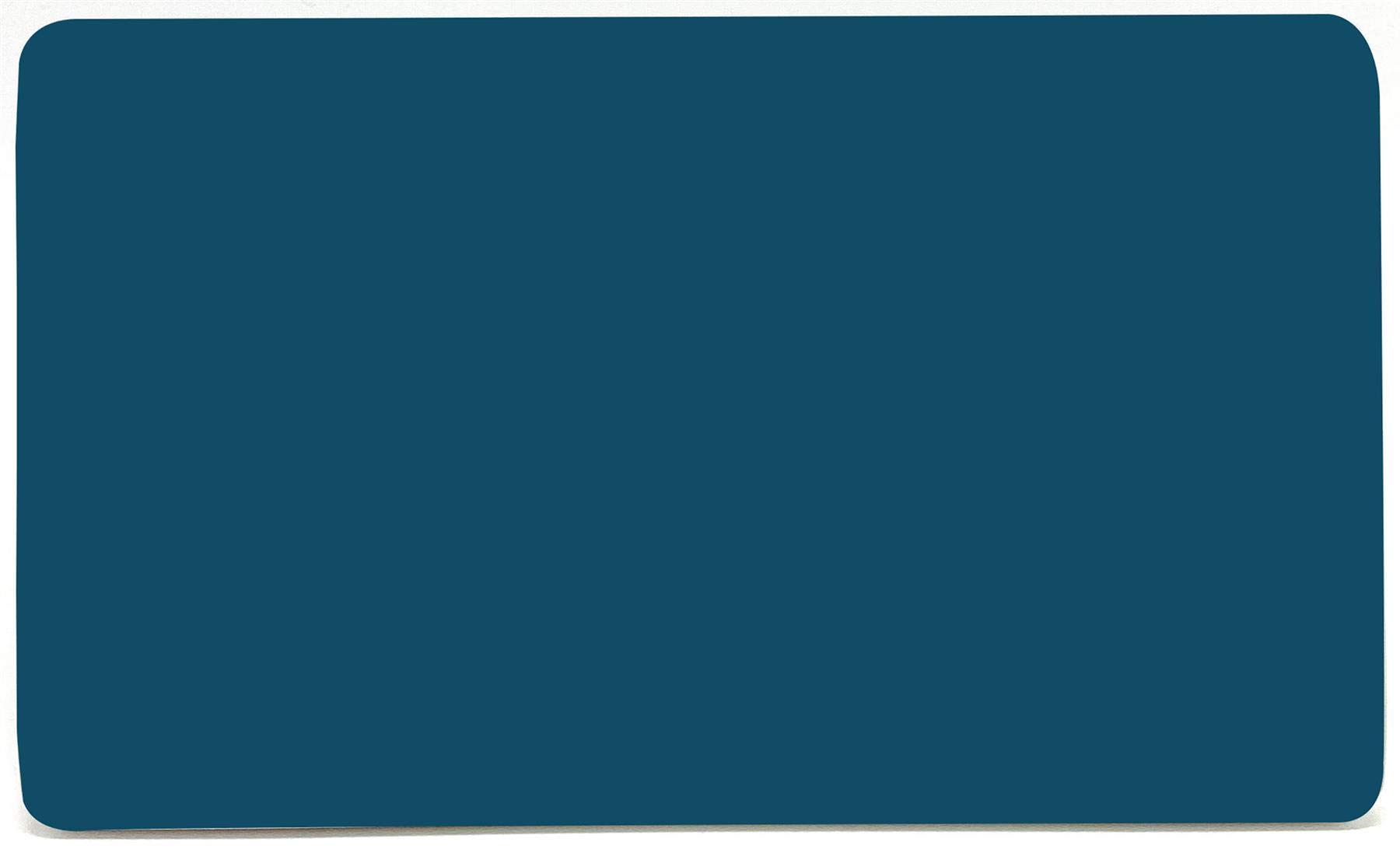 Trendi Switch Artistic Modern Glossy Decorative Screwless Standard Double Wall Blanking Plate for Electrical Sockets, Outlet with Screws in Midnight Blue - ART-2BLKMD