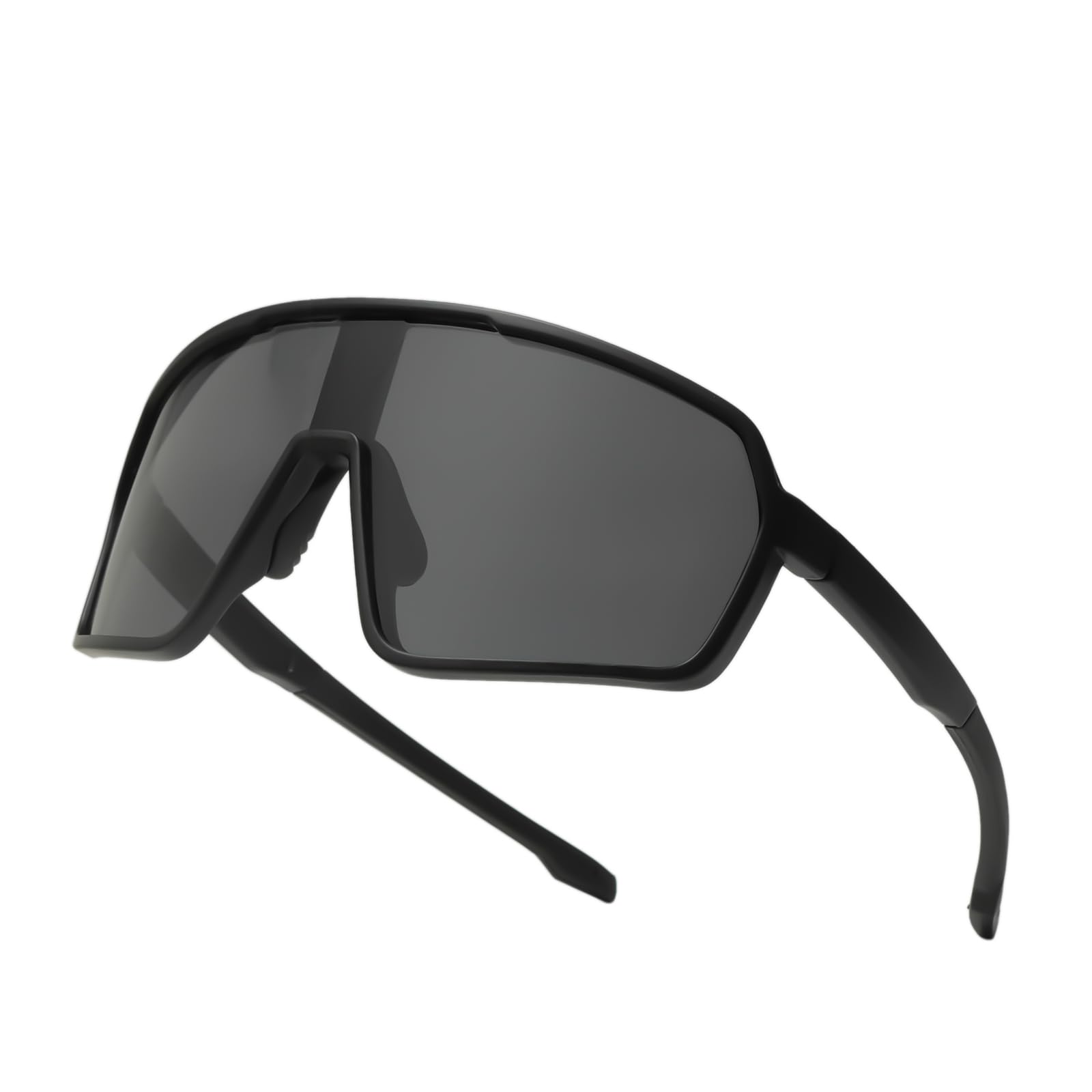 LJCZKA Sports Sunglasses for Women Men Oversized Square Frame Eyewear for Cycling Running Driving with UV400 Protection