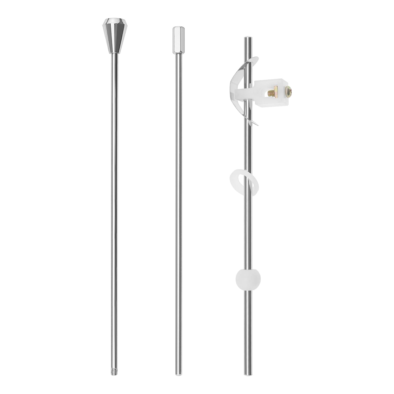 Be In Your Mind Set of 3 Lift Rod Basin Sink Pop Up Waste Rod with Plastic Ball Pop Up Waste Arm Lever Popup Waste Link Lever Pull Push Plug Joint Replacement Part