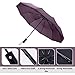 Marriarics Compact Travel Rain Umbrella, Folding Lightweight Automatic Open and Close Umbrellas for Women Men,Portable with Umbrella Cover (Purple).