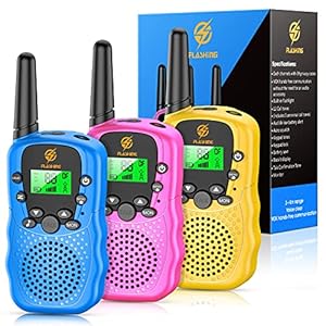 Dreamingbox Walkie Talkies for Kids Walkie Talkies for Adults Boys Toys Girls Toys Outdoor Toys 3 Miles Long Range/8 Channel /2 Way Radio Set Gifts for 3-10 Year Old Boys Girls(Pack of 3)