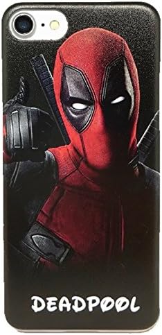 ECHC Superhero Hard Plastic Clip-On Case for iPhone (Deadpool, 7 and 8)