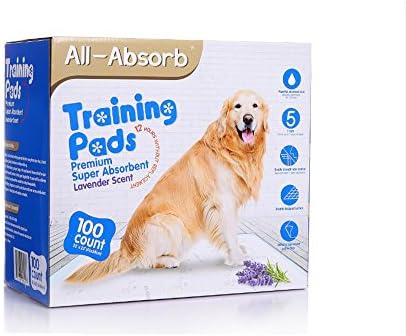 All Absorb Premium Training Pads Lavender Scent 22 by 23 Inch 100 Count