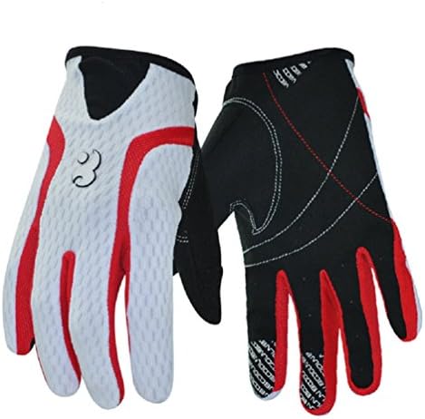 Cycling Gloves Fitness Gloves Wristbands gloves Riding Gloves Mountain Bike Gloves Breathable,Elastic and Protective Men/Women Work Gloves (White, L)