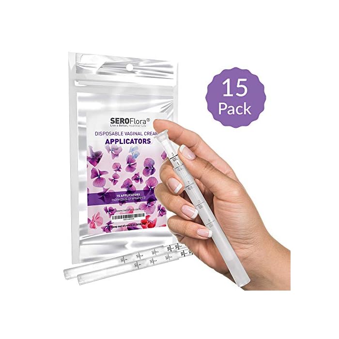 Seroflora Disposable Vaginal Cream Applicators - Fits Premarin, Estrace, Preseed and Most OTC Gels, Lubricants, and…