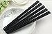 Suncha Black Glass Fiber High Polymer Material Snake Skin Alloy Chopsticks Set of 5 Pairs (10 pcs) …