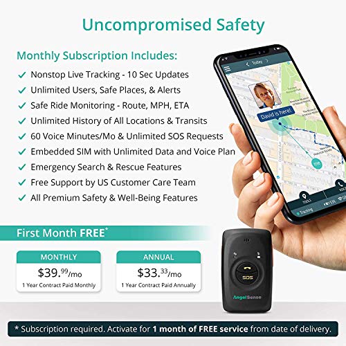 AngelSense Personal GPS Tracker for Kids, Teen, Autism, Special Needs