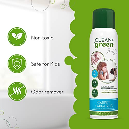 Clean+Green Carpet Cleaner Natural Stain and Odor Remover, Deep Clean