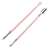 Makartt Cuticle Pushers, 2Pcs Stainless Steel Dual