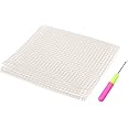 Neefoir Blank Rug Hooking Mesh Canvas Latch Hook Rug Making Carpet Tapestry DIY Kit Tool for Embroidery Crafts Decoration (29X20 inch)