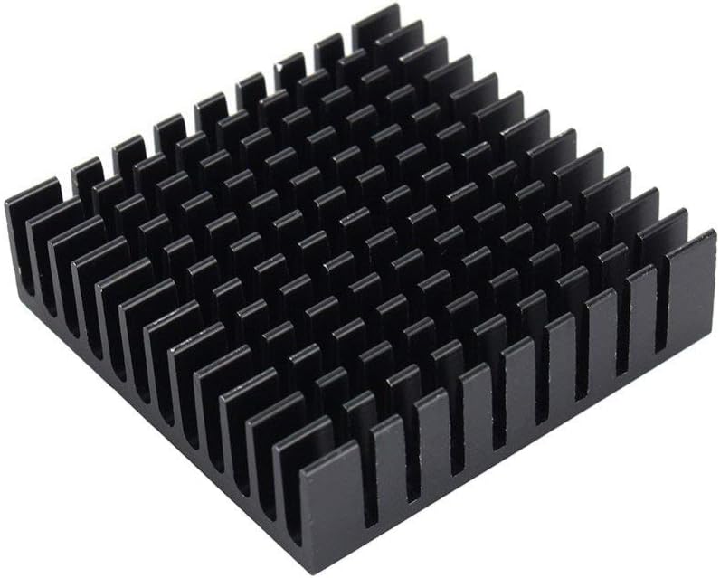 AARIOT 40mm Heat Sink Aluminum Heatsink Cooler for LED Light, 40x40x10mm for Peltier (Black)