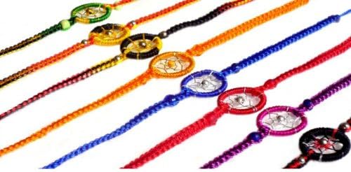 Sanyork Fair TradeAssortment Friendship Bracelets Dream Catcher 20 Lot Wholesale Pack Mix Colors