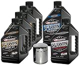 MaximaHiflofiltro VTTOCK22 Complete Engine Oil Change Kit for V-Twin Synthetic Blend Harley Davidson Twin Cam, 6 Quart