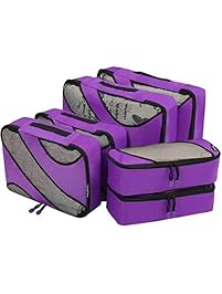 6 Set Packing Cubes,3 Various Sizes Travel Luggage Packing Organizers