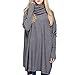 Ashlen Women's Fitted Long Sleeve Cowl Neck Oversize Knit Sweater Grey OS