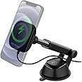 Spigen OneTap Pro (MagFit) Designed for MagSafe Wireless Charger Dashboard, Windshield, & Screen Car Mount Compatible with iPhone 16 Pro Max, 16 Pro, 16 Plus, 15, 14, 13, and 12 Series