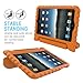 iPad 2 Kids Case: Stalion® Safe Shockproof Protection for Apple iPad 2nd 3rd & 4th Gen (Orange Orange) Ultra Lightweight + Comfort Grip Carrying Handle + Folding Stand
