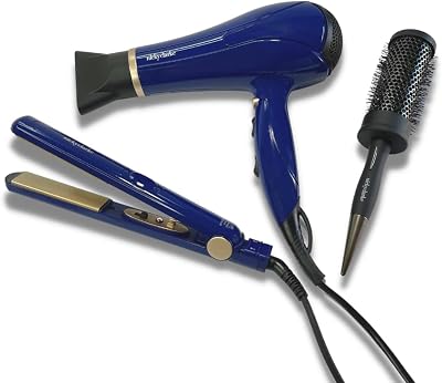 Nicky Clarke Hair Dryer Straightener Set 45mm Brush Thermo Ceramic DC Motor