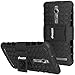 Amzer Impact Resistant Hybrid Warrior Case with Kickstand for Asus Zenfone 2 ZE550ML, Asus Zenfone 2 ZE551ML - Retail Packaging - Black