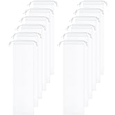 HARFINGTON 12pcs Umbrella Bags 24"x6.3" Wet Umbrella Sleeve Cover Reusable Folding Umbrella Storage Bag with Drawstring for Folding Travel Umbrellas, White