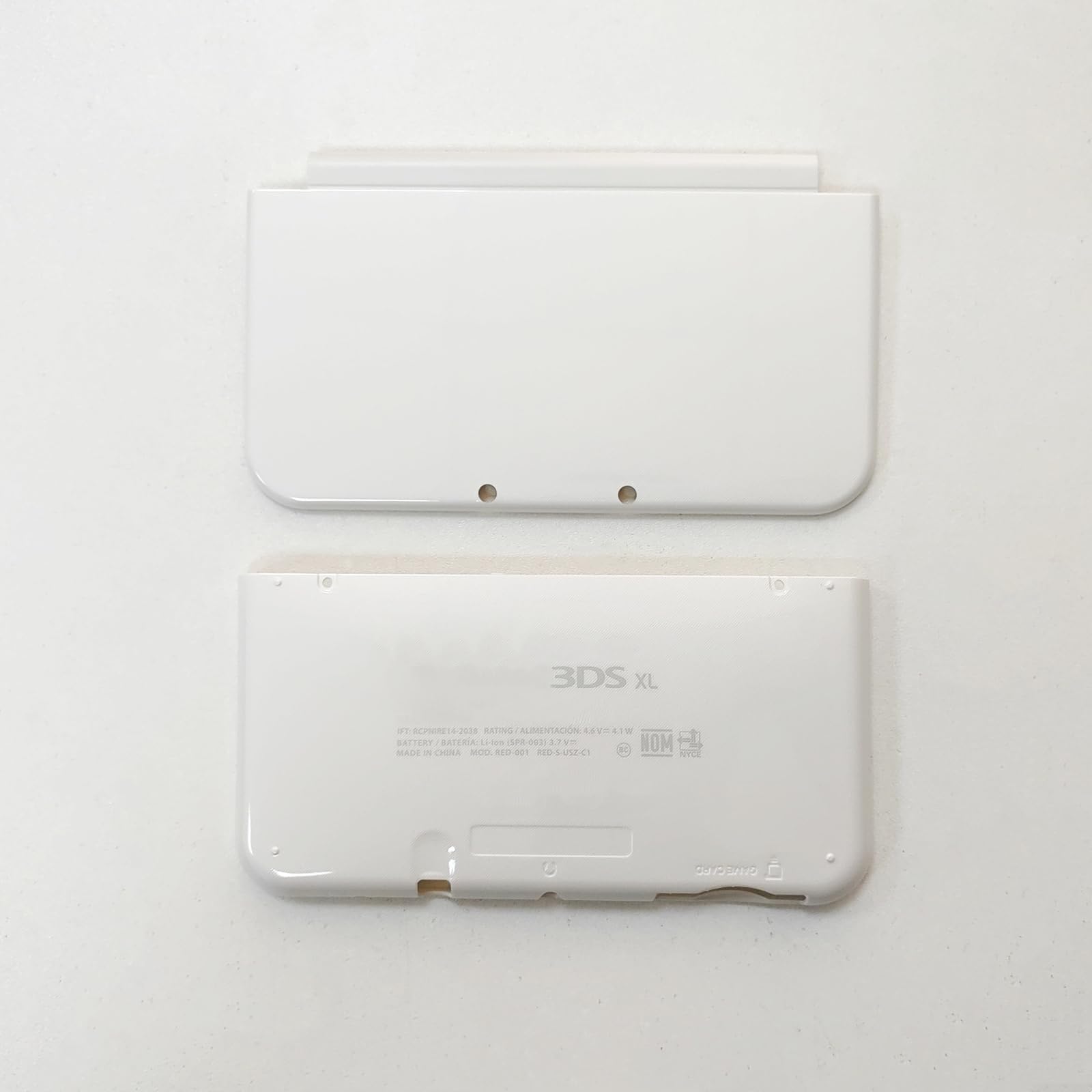Hzxkqmil Faceplate Front and Back Housing Shell for Nintendo New 3DS XL Console, Replacement Upper/Bottom Cover Plates for New 3DSXL, White