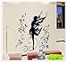 Dancing Fairy Ballerina Silhouette Peel & Stick Removable Wall Decals