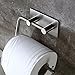 Labkiss Self Adhesive Toilet Paper Holder, SUS 304 Stainless Steel Tissue Roll Hanger, No Drill, Heavy Duty, Waterproof, Modern Wall Mount Towel Holder for Bathroom Kitchen Toilet, Brushed