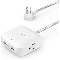 Anker Power Strip with USB C, Power Delivery Travel Power Strip, 30W PowerPort Strip PD 2 Mini with 2 Outlets & 3 USB…