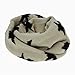 Kids Baby Toddler Boys Girls Knitted Woolen Winter Warmer Loop Neck Scarf Snood Xmas Gift for Age 1-8Y, Beige, Stars