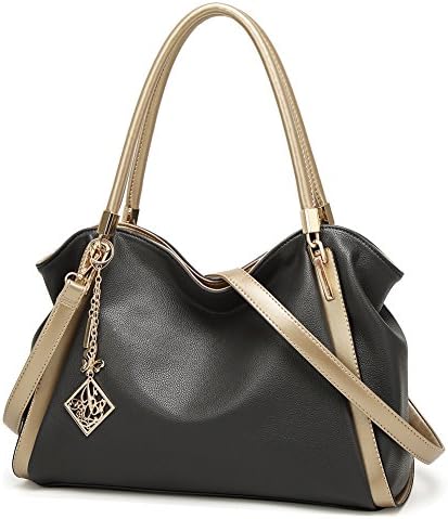 DALFR PU Vegan Leather Women Shoulder Bags Hobo Handbags Top Handle Tote Crossbody Oversized Bags(Gray)