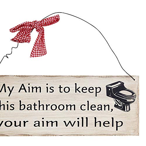 YK Decor My Aim is to Wood Folk Wisdom Plaque Sign Wall Decorative Wooden Hanging Sign with Hanging String - Thumbnail 2