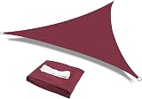 HEYOMART 3x3x3m Sun Shade Sail Waterproof Triangle Canopy Red 98% UV