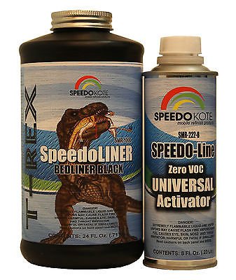 Speedokote SMR-1000-K1 - T-Rex Black Bed Liner, Truck Bedliner, Quart Kit Includes Activator