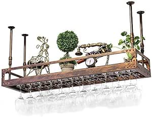 Estante de vino de pared retro Estante de almacenamiento de hierro