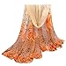 Malltop Ladies Women Beautiful Rose Pattern Printed Lightweight Thin Style Large Shawl Wrap Scarves