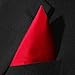 Royal Silk Fine Red Silk Twill Pocket Square for Men 100% Silk - Full-Sized 17