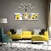 canvas wall art for bedroom Simple Life Black and white yellow sunflower artwork Wall Decor 12