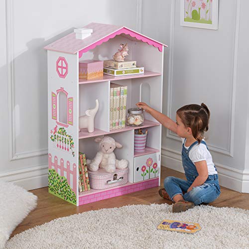 KidKraft Dollhouse Cottage Bookcase Wooden Children's Furniture with
