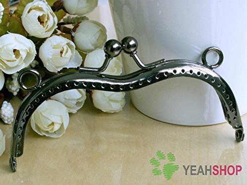 Gunmetal M Shape Purse Frame - 11cm / 4.3 inch (PF-9)