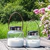 Gadgy Solar Glass Candle Jars Tuinverlichting | Set van 2 | Solar kaars | Tuindecoratie | Led buitenverlichting op zonne…