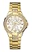 GUESS Women's G13537L Status Crystal Accent Multi-Function Gold-Tone Sport Watch