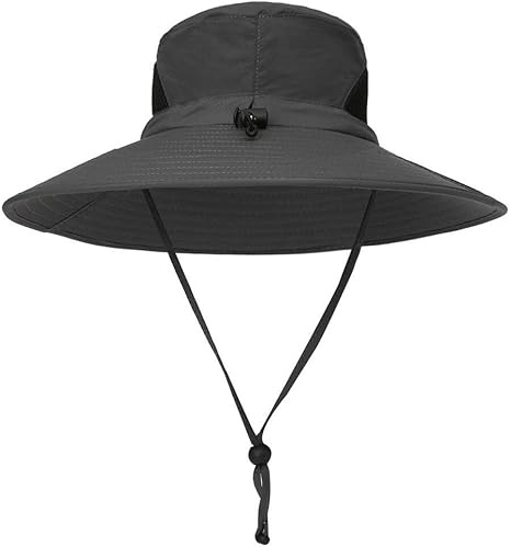 Amazon Co Jp 釣りウェアサンハット夏キャップキャンプ釣りハイキング登山のためのつば広uvプロテクトキャップ メンズ ファッション小物 Color Dark Gray ホーム キッチン