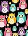 Monthly Bill Organizer and Budget Planner- Cute Colorful Owls: Extra Large 8.5 x11 Budget Book with by