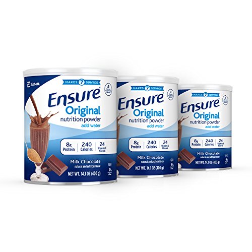 Ensure Original Nutrition Powder with 8 grams of protein, Meal Replacement, Milk Chocolate, 3 count (Best Health Drink For Elderly)