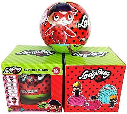 Dolls in balls cartoon Ladybug Hatching Egg (No Box)