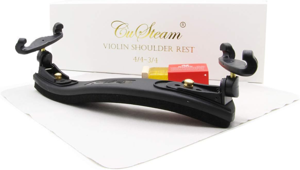 Violin Shoulder Rest Adjustable 4/4-3/4 size - CUSTEAM Shoulder Rest for Violin - Collapsible and Adjustable Silica gel Feet Pad Height for Beginners